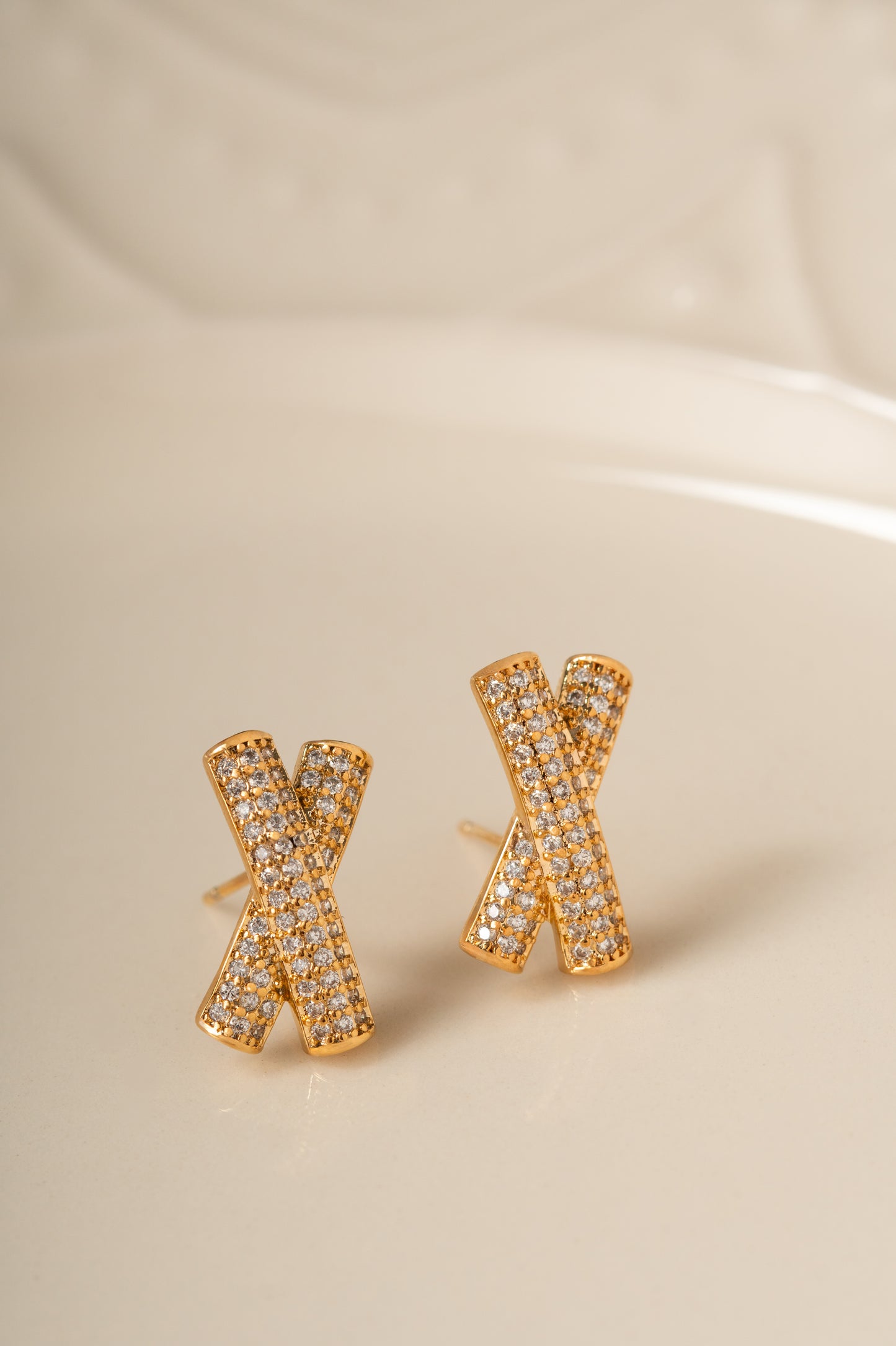 Criss-Cross Glam Studs