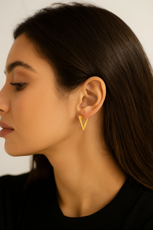 Bold Geo Triangle Hoops