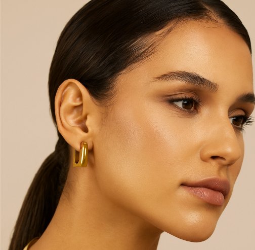 Sleek Rectangle Hoops
