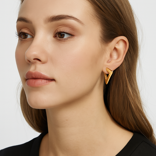 Mini Geo Triangle Hoops