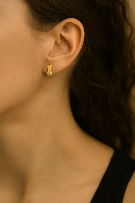 Criss-Cross Glam Studs