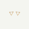 Geometric Triangle Gold Hoop Earrings (Small)