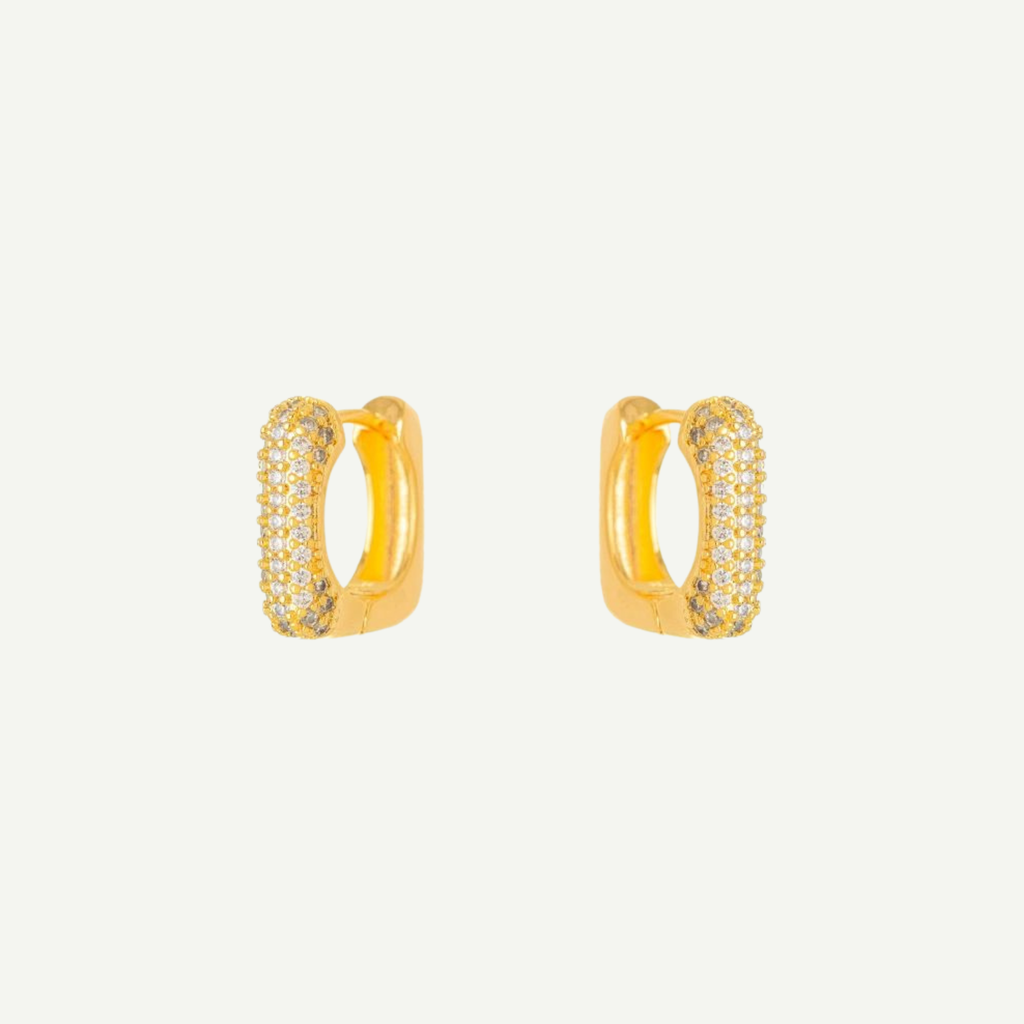 Pavé Huggie Earrings