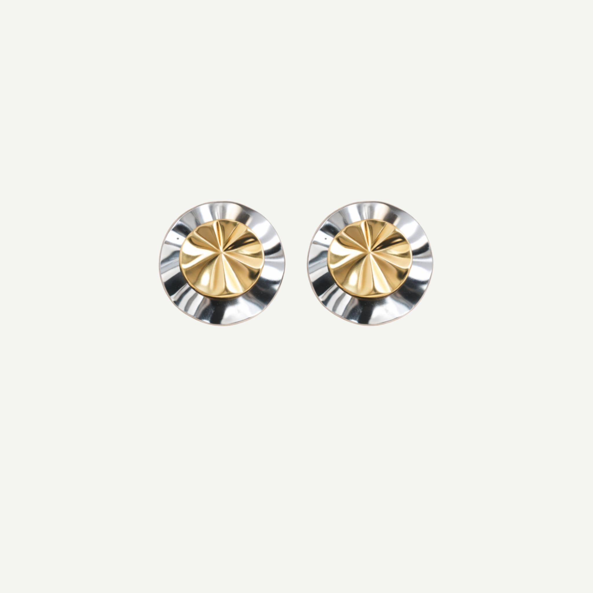 Duo Disc Convertible Gold & Silver Earrings