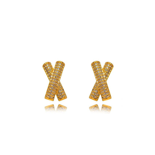 Criss-Cross Glam Studs