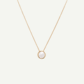 Necklace with a nacre pendant on a white background