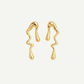 abstract earrings in a white background
