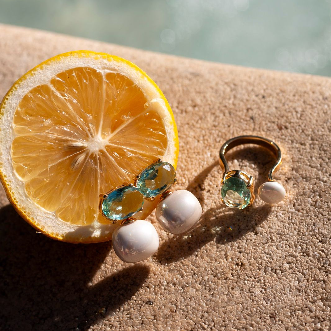 Ring and earring from oceano collection