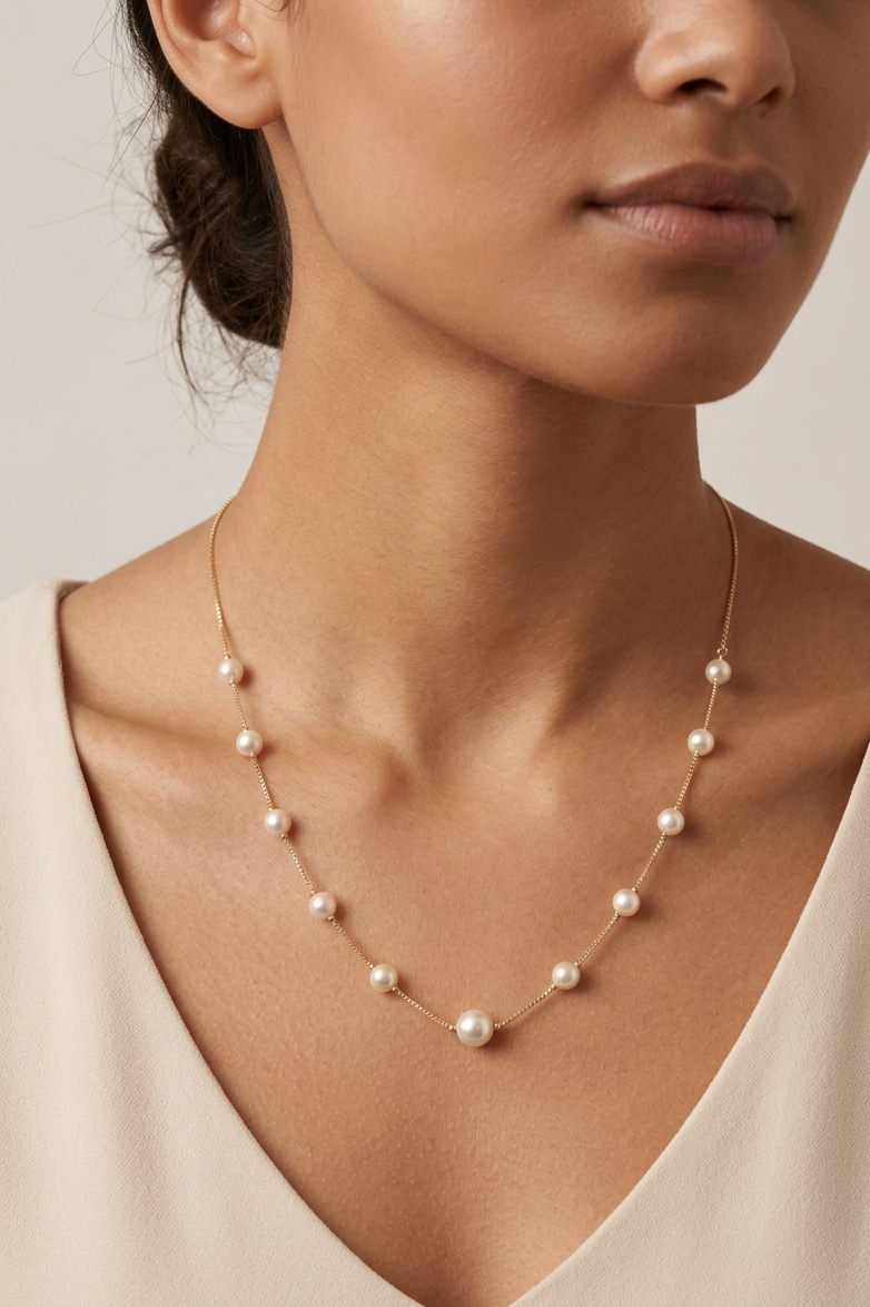 Perla branco Necklace